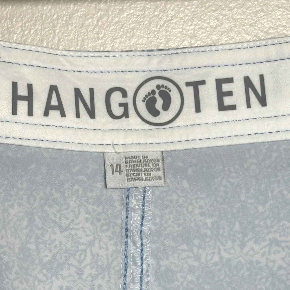 Hang Ten‎ Boys Blue Floral Damask Print Board Shorts Swim Trunks Size 14